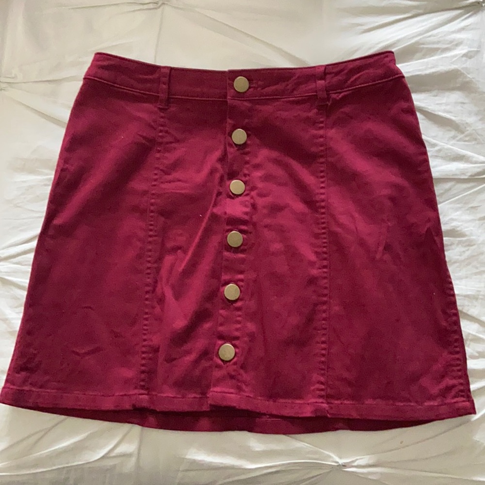 Burgandy skirt